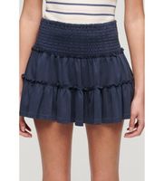 superdry para mujer w7210319a minifalda de punto escalonada marino xl casual algodon