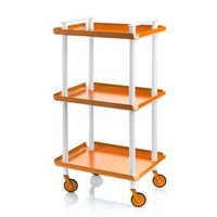 carrito auxiliar leky armazon blanco 3 estantes multifuncional practico y decorativoaceronaranja