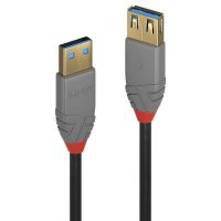 cable alargador usb 32 gen 1 lindy anthra line 2 m usb-a 5 gbits negro