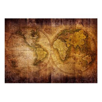 Papel Pintado 3d - World On Old Map (200x140 Cm)