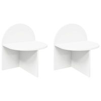 mesita de noche 40x355x455 cm madera - blanco