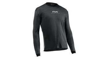 Maillot de manga larga northwave sharp negro blanco  hombre