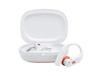 Auriculares deportivos - JBL Endurance Peak 4, Intraurales, Bluetooth, 48h Autonomía, 6 Micrófonos, Cancelación de Ruido Adaptativa, Blanco