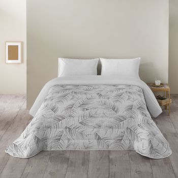 Sandal - Edredón Nórdico Estampado -  Acolchado De Gran Confort Y Extrasuave - Gramaje 300 Gramos Con Tacto Pluma - Cama 150 -acanto Stone