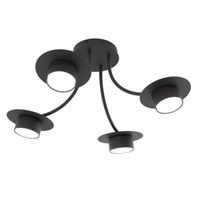 lampara de techo daxi negro 4 luces