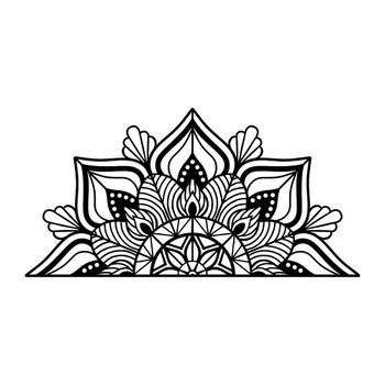 Decoración Pared De Metal Mandala-s-1 Negro 118x1.5x59 Cm