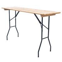 mesa de cerveceria 200x60x113cm plegable apta para exterior eme mobiliario