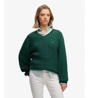 superdry para mujer w6110742a jersey oversized cable verde xs casual algodon