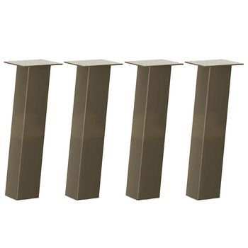 Patas Para Mesa De Centro 4 Uds | Patas De Muebles Acero Acero Natural 42 Cm