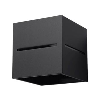 Lámpara de pared negro aluminio alt. 10 cm