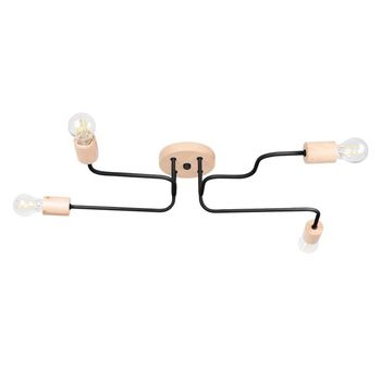 Lámpara zano negro, 4 luces
