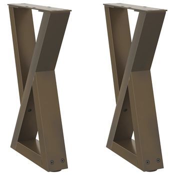 Patas Para Mesa，pierna De Mesa De Centro 2 Uds Antracita Acero 28x(42-43,3) Cm