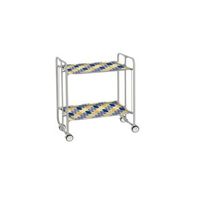 carrito auxiliar plegable bauhaus con ruedas  armazon metalico gris 2 niveles 4 posiciones ajustables85