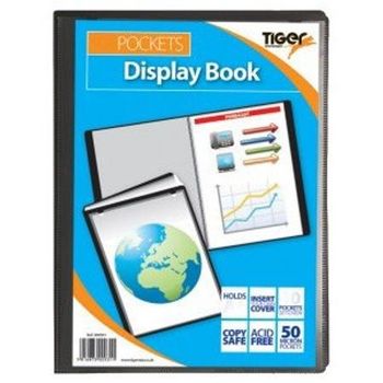 Tiger A2 Presentation Display Book Black 40 Pocket