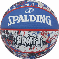 balon de baloncesto spalding grafitti blue red caucho talla 7