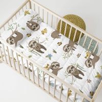 happy sloth colcha cuna 100x130 cm