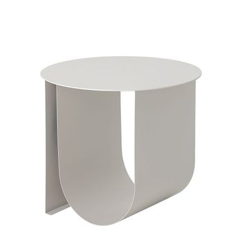 Mesa auxiliar de metal gris