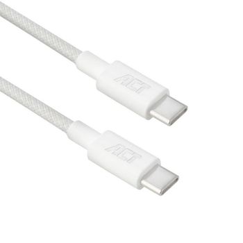 Cable USB-C a USB-C ACT 60W 1m Blanco