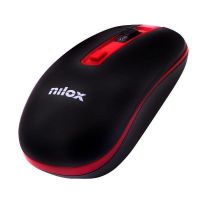raton nilox wireless 1600 dpi wi-fi negro rojo 4 botones selector dpi