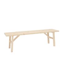 banco de madera maciza natural 115x45cm