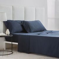 juego de sabanas saten algodon egipcio 400 hilos azul 280x260 cama 200