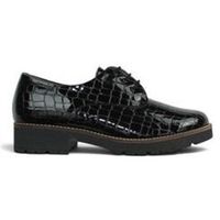 pitillos zapatos de tacon blucher coco negro para mujer