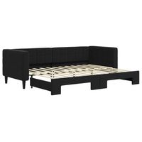 sofa cama nido terciopelo negro 80x200 cm vidaxl