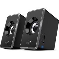 altavoces genius pc 20 usb 6w con mando a distancia y diseno compacto