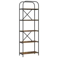 estante de libros roble ahumado 60 x 30 x 183 cm