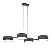 lampara colgante troma negro 4 luces