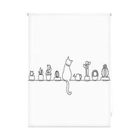 estor enrollable translucido con estampado - estor tamano 130x180 - estor modelo cat  blindecor