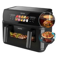 cecotec freidora de aire 10l 4 resistencias air fryer cecofrygrill duoheat 10000 2800w dorado perfecto y sabor de parrilla