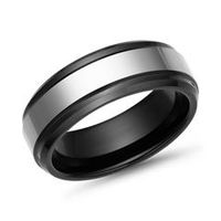 anillo de tungsteno brillante ionizado robusto