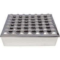 cenicero soho cuadrado plata 25x25cm