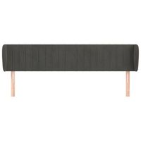 cabecero cama mueble de dormitorio de terciopelo oscuro 203 x 23 x 7888 cm gris m020008263