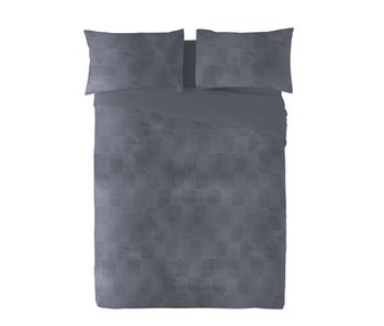 Funda nórdica naturals elba gris oscuro cama de 105 (180 x 220 cm)