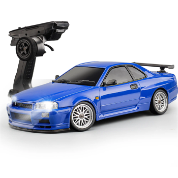 LDRC 1899/A99 RTR 1/18 2.4G RWD coche RC drift GTR R34 giróscopo opcional luz LED en carretera carrocería de aleación to