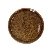 plato de gres marron