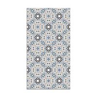 panorama alfombra vinilica hidraulica tipo oriental azul 80x300 cm