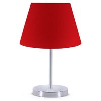 lampara de mesa de pvc en rojo 22x22x37 cm