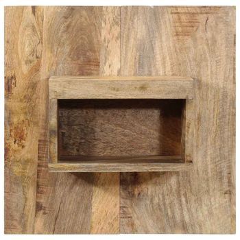 Mesita De Noche - Mesilla Madera Maciza De Mango 50x27x50 Cm Mc5056