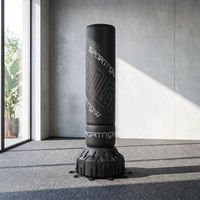 saco de boxeo de pie sportnow acero epe 60x60x180 cm negro