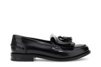 mocasines de piel cepillada con flecos black