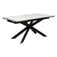 mesa de comedor extensible boot blanca 160x90x76cm