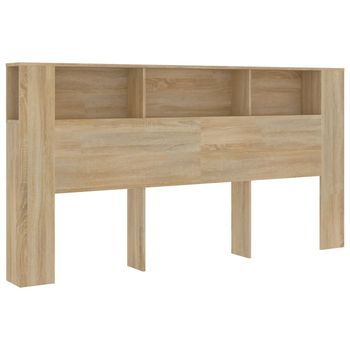 Mueble Cabecero Color Roble Sonoma 200x18,5x104,5 Cm