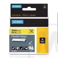 dymo 18491 s0718090 original label tape 19mm x 35m black on yellow