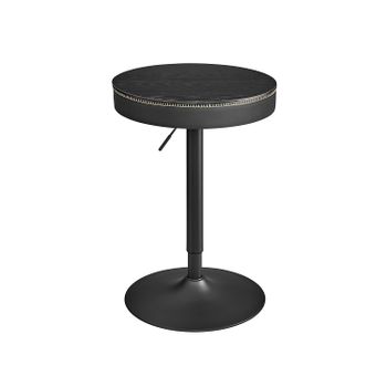 EKHO Colección - Mesa de Bar Regulable en Altura, Negro Ébano + Negro Tinta