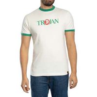 trojan camiseta camiseta ringer con logo para hombre