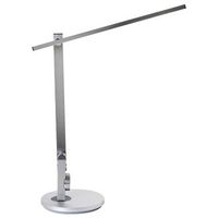 lampara de escritorio led para oficina con brazo giratorio ajustable regulador de intensidad con 10 posiciones y temporizador plateado cetus