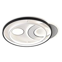 plafon evora circular negroblanco 160w 3000-4000-6000k 7x45x52cm 13600lm cremoto